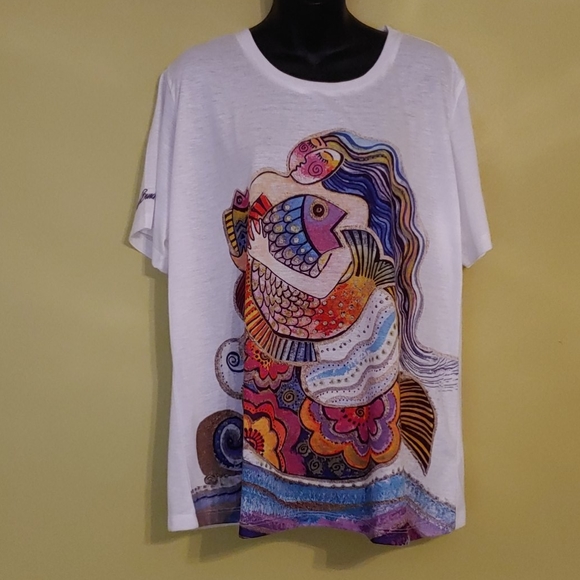 Laurel Burch Tops - Colorful Laurel Burch Tee Shirt XXL